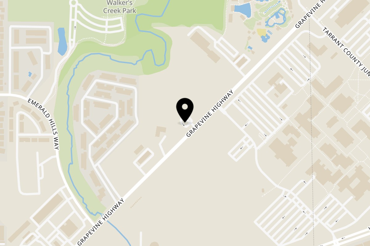 Map showing the location of Heavenly Crust Pizza North Richland Hills on 8721 Boulevard 26 in North Richland Hills